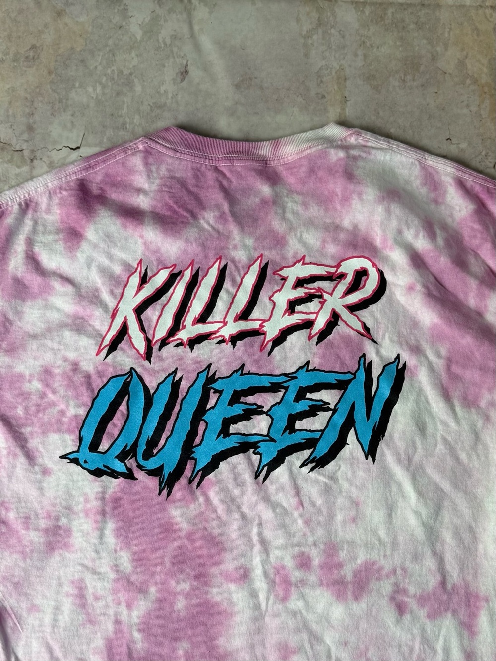 Olympus Pink Tie-Dye Persephone Graphic Tee Size Medium - Picture 6 of 10